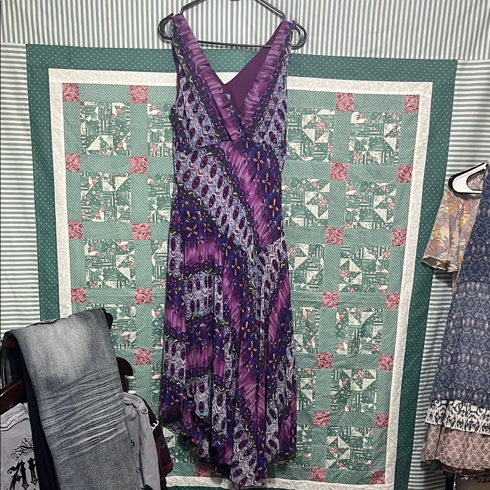 Rabbit Rabbit Rabbit Purple Patterned Women's Dress
